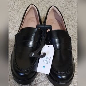 Time and Tru Women's Size 9 Black Platform Loafers